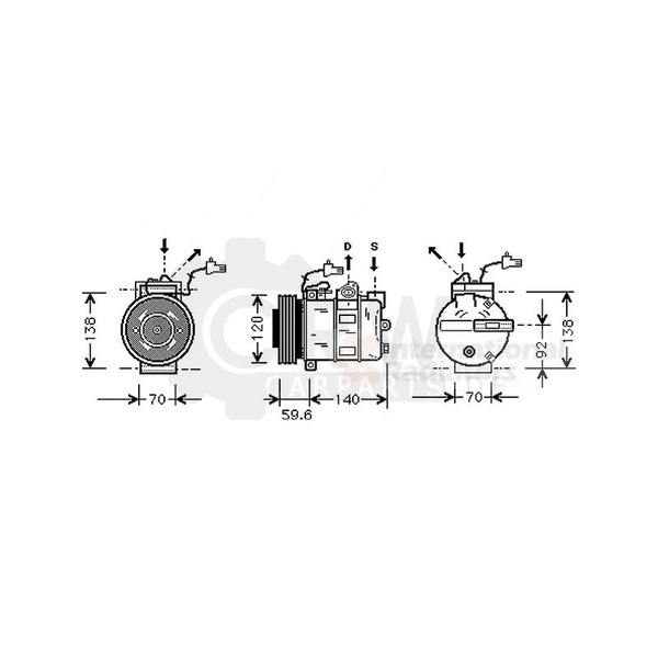 Kompressor Klimaanlage FüR Saab 9-5 Kombi 2.0 T 2.3-image