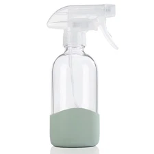 8 Oz Empty Clear Glass Spray Bottles with Silicone Sleeve Protection Refillable