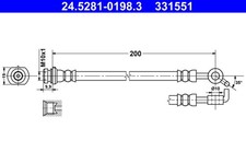 Bremsschlauch ATE 24.5281-0198.3 für F15 NISSAN JUKE Van DIG dCi 4x4 NISMO LPG