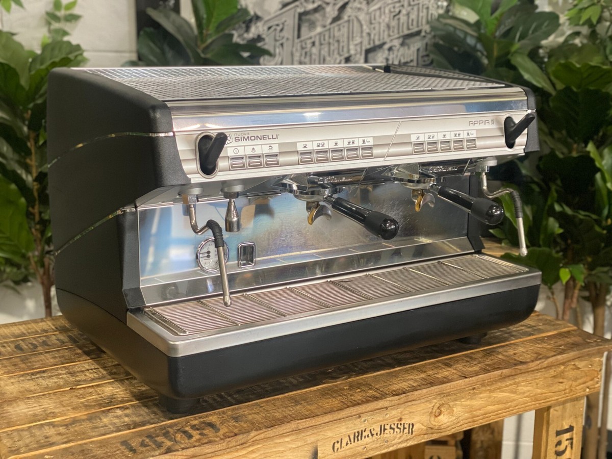 NUOVA SIMONELLI APPIA II 2 GROUP ESPRESSO COFFEE MACHINE BLACK