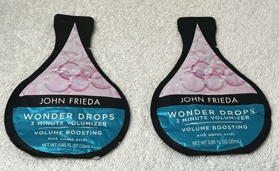 John Frieda Wonder Drops 3 Minute Volumizer 0.85Fl Ozs Lot/2 W/Amino Acids