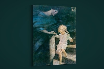 Jessie Willcox Smith - At the Back of the North Wind - She Took His Hand - Print