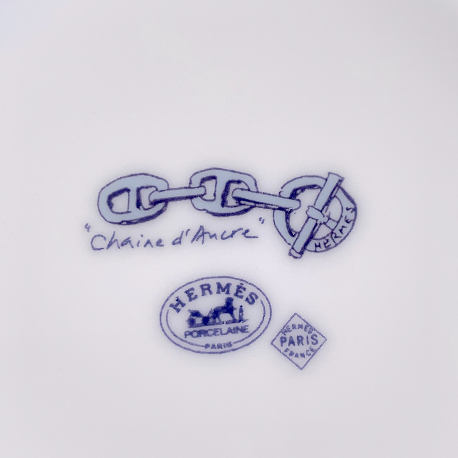 Hermes Paris Large Morning Breakfast Soup Cup & Saucer Chaine d'Ancre 2 Sets thumbnail 11