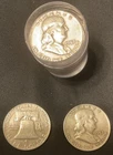 1957 D Franklin Silver Half Dollars Roll (20)