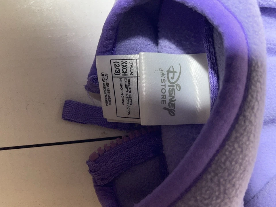 Vintage Y2K 2000s Purple Fleece Girls 4t 1/4 Zip Disney Sophia The 1stSweatshirt - Image 3 of 3