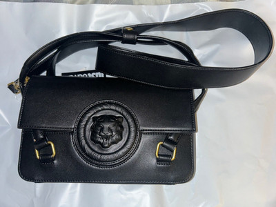 Just Cavalli Woman  Double Handle Shoulder Bag Black Gold