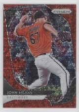 2020 Panini Prizm Quick Pitch Red Donut Circle Prizm 1/99 John Means #16 4w8