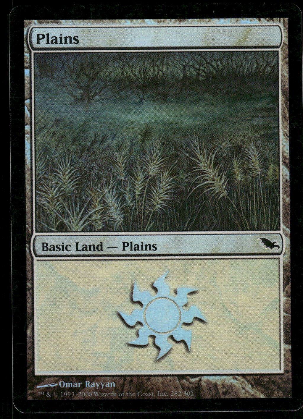 1x Foil Plains (282) - Shadowmoor LP - MTG