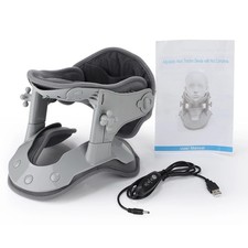 Heated Neck Traction Device Inflatable Cervical Collar Pain Relief Support