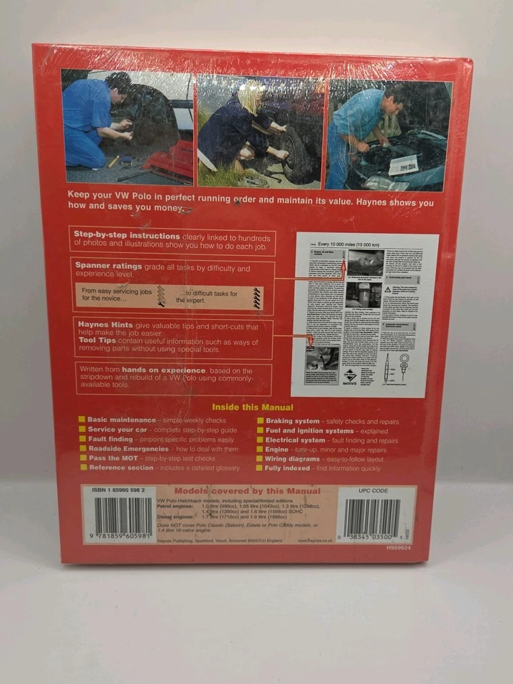 For VW - Polo Petrol & Diesel 1994-1999 Service & Repair Manual 3500 Haynes - Image 2 of 2