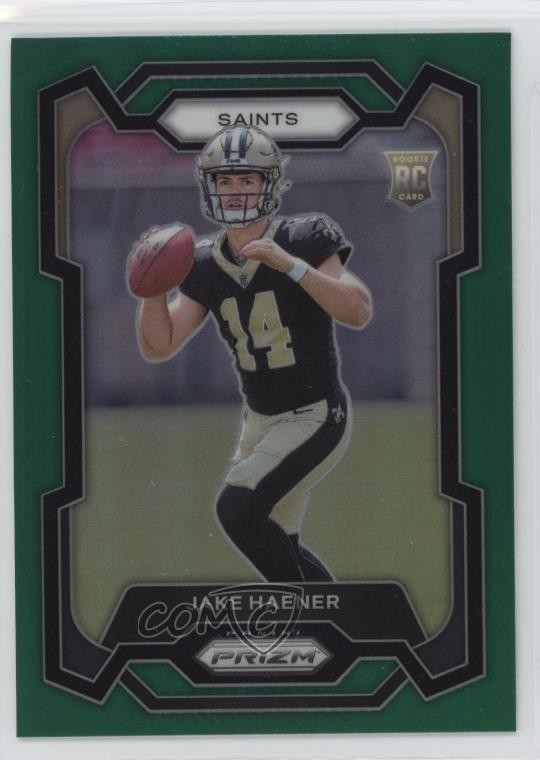 2023 Panini Prizm Rookies Green Prizm Jake Haener #374 Rookie RC 1k9t