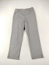 Eddie Bauer Pants Womens 12 Blue Check Chino Straight Leg Stretch Casual Office