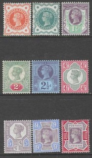 GREAT BRITAIN 1887 92 Victoria Mint Never Hinged Issues Selection (Jun 616)