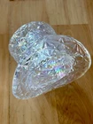 Vtg Dichroic Rare Fenton Daisy and Button Top Hat Clear Glass Unique Rainbow