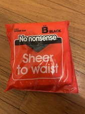 No Nonsense Pantyhose Size B Black Sheer to Waist Regular New Women Stockings