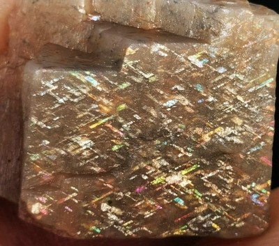 Raw Natural Golden Rainbow Lattice Sunstone Freeform Reiki Stone Healing