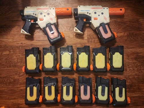 Nerf Super Soaker Thunderstorm Lot 2 Guns 14 Ammo Water Clips Water Guns Working