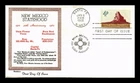 US COVER NEW MEXICO STATEHOOD 50TH ANNIVERSARY FDC RAINBOW CACHET
