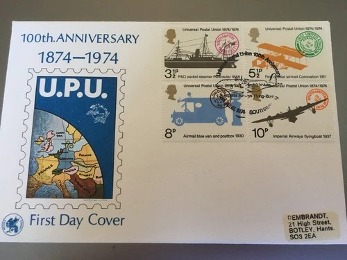GB STAMPS RARE FIRST DAY COVER 1974 UPU SOUTHAMPTON