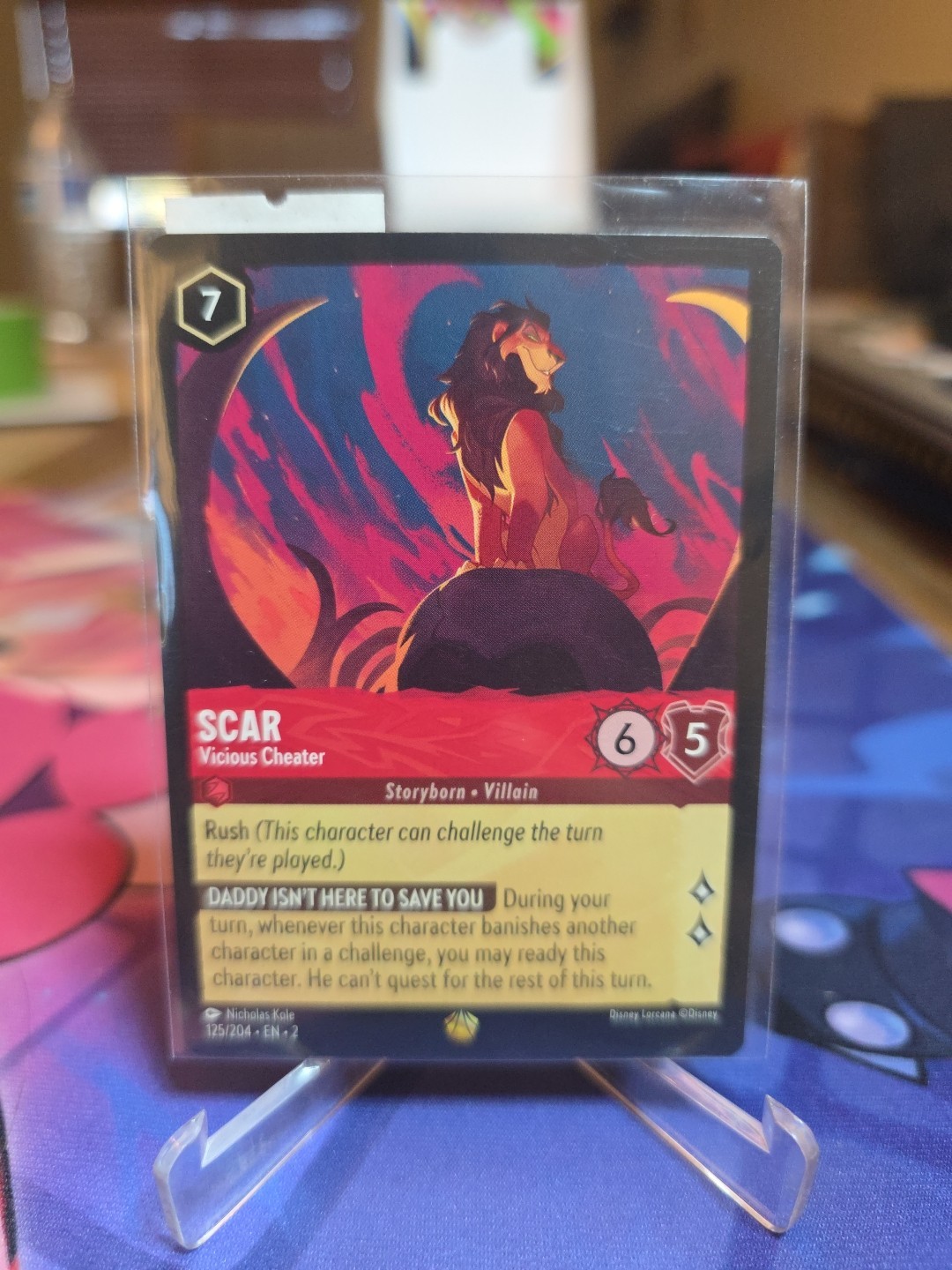 Scar - Vicious Cheater #125/204 - Disney Lorcana: Floodborn LEGENDARY NM