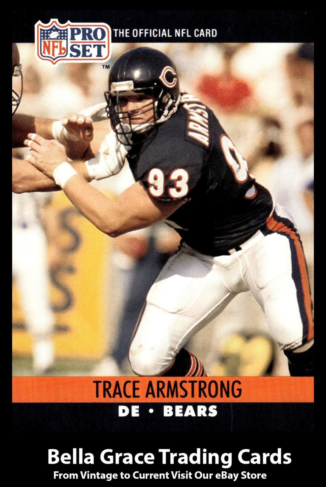 1990 Pro Set Trace Armstrong #446 Chicago Bears NFL Football