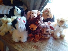 Ty Beanie Babies Dogs Various Breeds - Retired Plush Lot Of 8
