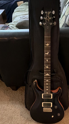 PRS CE Electric Guitar Black Solid Body 6-String Right-Handed w/ Gig Bag.