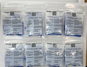 200 Teledoc Sterile Lancets - 30G (8 packs of 25) NEW And Unopened Exp. 10/29/29