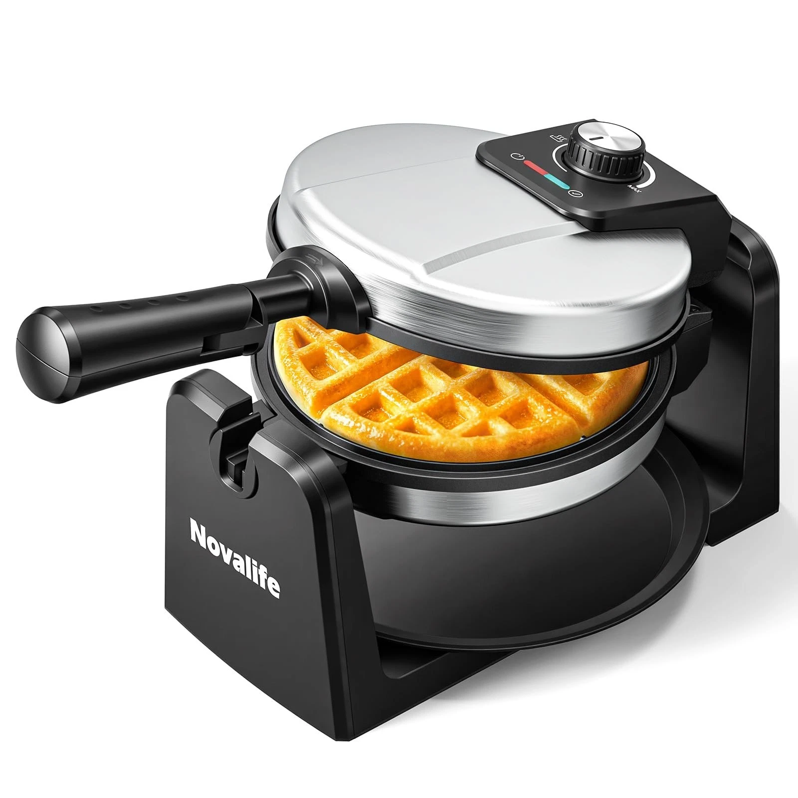 Waffle Maker, Rotating Belgian Waffle Maker, 180 Flip Waffle Iron, Non-Stick Pla
