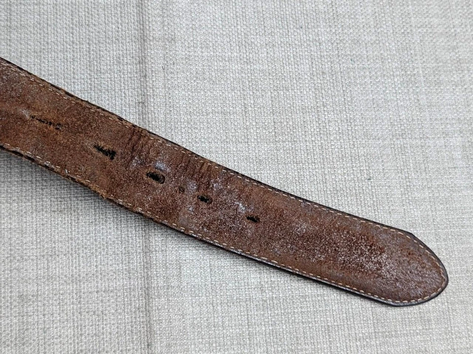 Vintage NATIVO AMERICANO Hebilla Cinturón 40 Cuero SUROESTE Indio Estampado Vaquero Foto 4 de 4