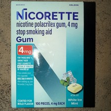 Nicorette 4 mg White Ice Mint Nicotine Gum - 100 Count