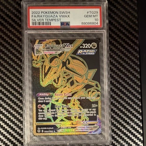 Pokémon TCG Rayquaza VMAX TG29/TG30 Silver Tempest Secret Rare Holo PSA 10