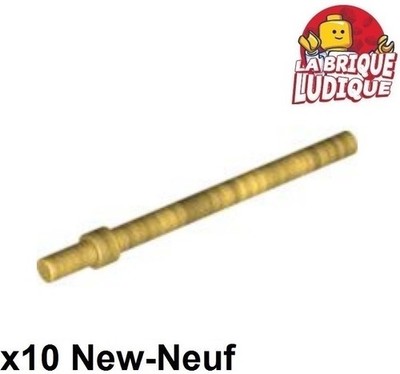 Lego 10x Bar 6L Bar Stick Stick Stange Stop Ring Gold / Pearl Gold 63965 NEU