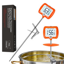 Digital Meat Thermometer with Rotatable Large Display 10 Inch Probe Candy Candle