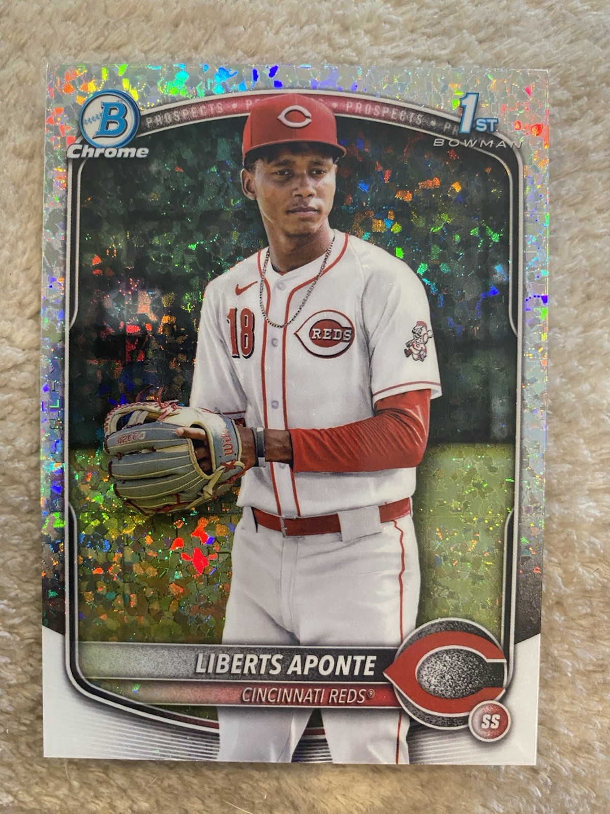2025 Bowman Chrome - Prospects Liberts Aponte #BCP-174 Mini-Diamond Refractor