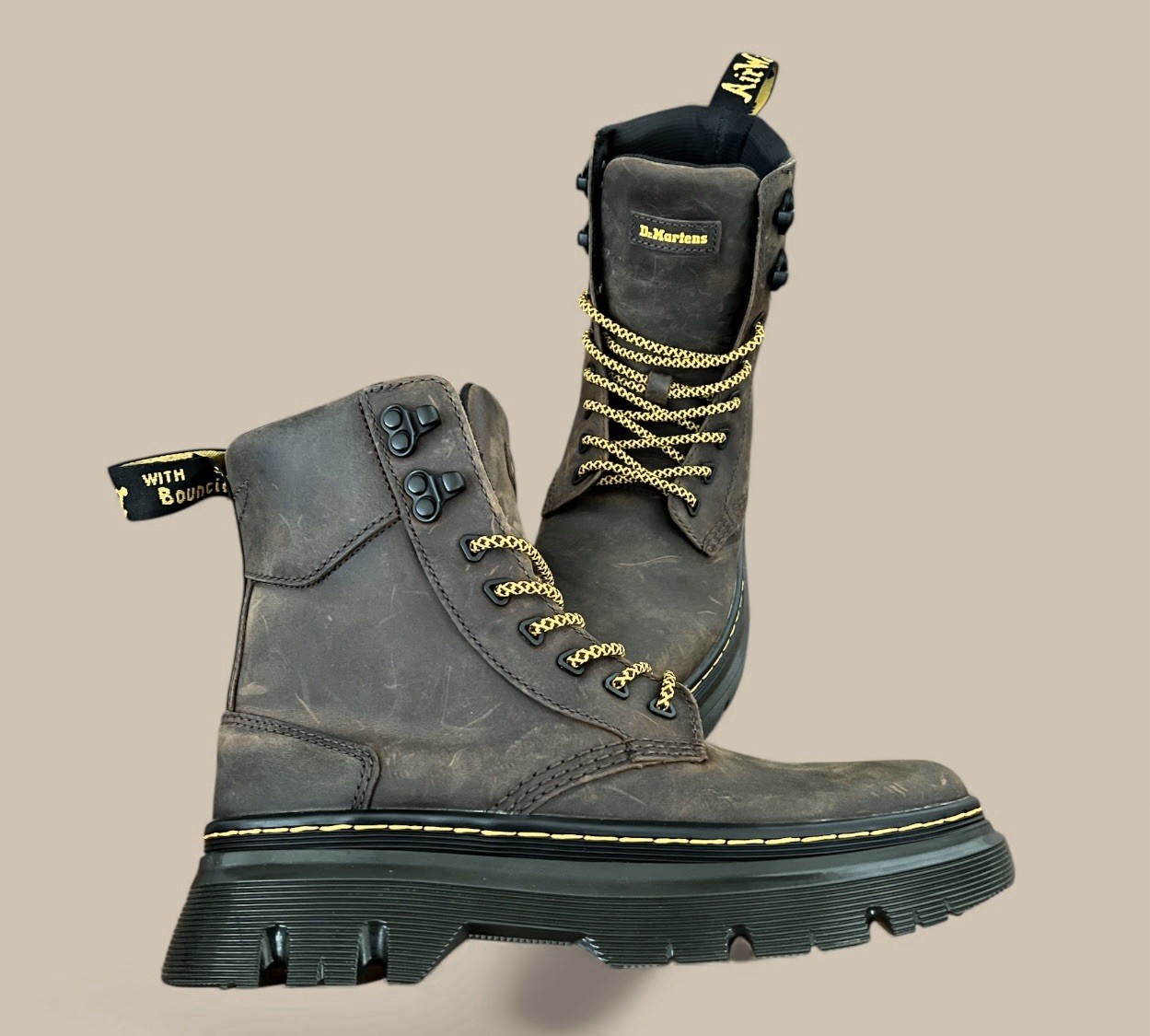 Dr. Martens Tarik Brown Leather Crazy Horse Boot Mens 8 Women’s 9 Distressed NEW image 5