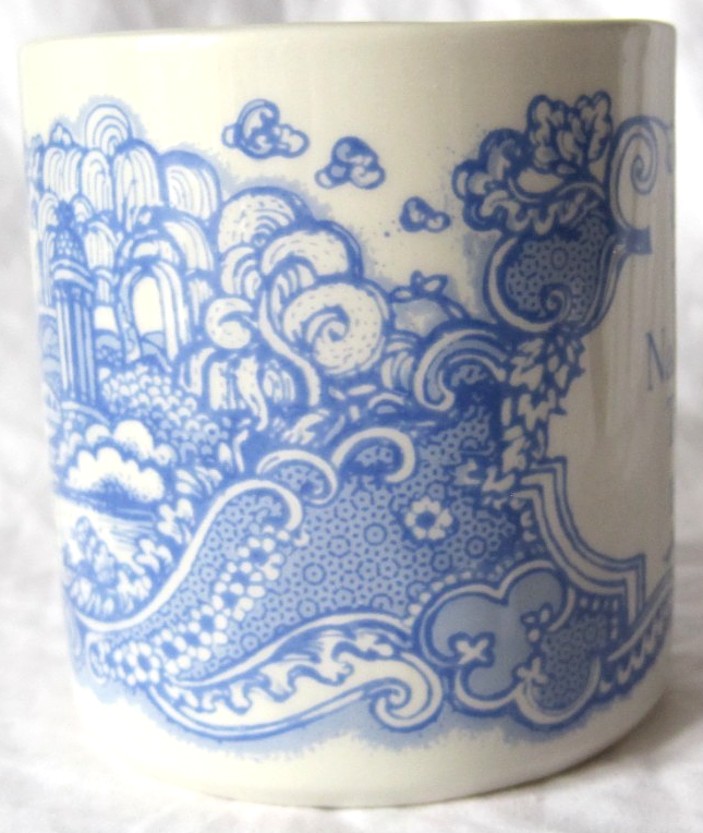 Vintage Peter Rice Design Mug Blue & White. Made in England | eBay UK