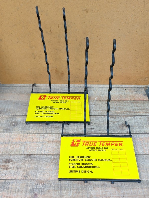 2 TRUE TEMPER ACTION TOOLS HARDWARE STORE DISPLAY Tool Supports x2