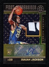 2021-22 Illusions First Impressions Jersey Gold 10/10 Isaiah Jackson Auto 1q7