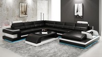 Moderne Ecksofa Couch Polster Eckgarnitur Wohnlandschaft Sofa Eck Garnitur + Usb