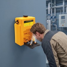 Portable Eyewash Station 53L 14 Gal Emergency Eye Wash Wall Mount Yellow Durable