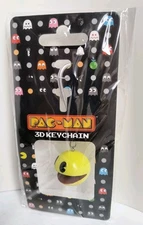 PAC-MAN Yellow 3D Keychain with Quick Release Hasp NEW in Package! Free Ship!