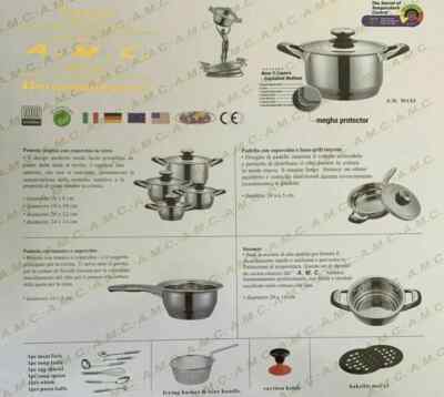 A.M.C. 23-Piece Stainless Steel Induction Non-Stick Cookware Set