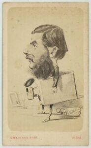 Cdv Circa 1870 Caricature Autoportrait Du Photographe H Maignan A Blois Ebay