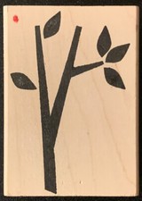 Impress Tree Leaves Silhouette Rubber Stamp
