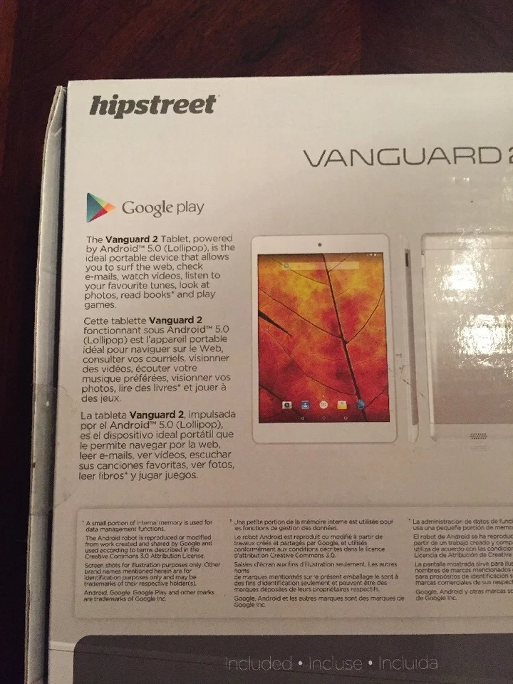HIPSTREET 785TB4-16GB 7.85" Android(TM) 5.0 Quad-Core Tablet (Silver) Vanguard2 - Image 3 of 4