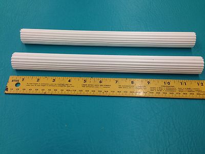 Set 2 PVC Glide 12'' Sled Runners Fits 1'' Round Tube Lounge Pool Chair Skid Rail 