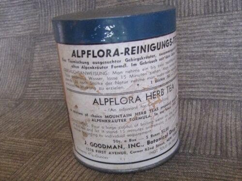 Contenedor de té de hierbas GOODMAN'S Alpflora 4,5 OZ ideal para exhibición de cocina vintage - Imagen 8 de 10