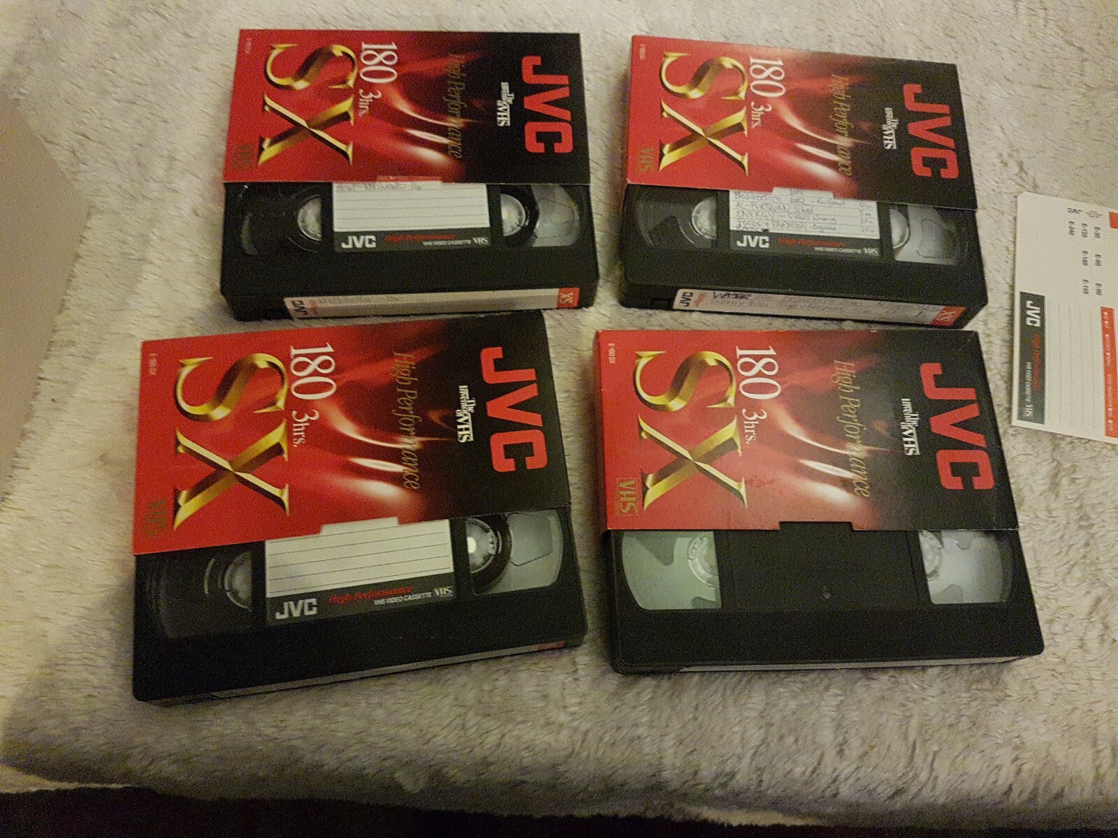 11x Used Blank VHS Tapes 1x240 7x180 3x60 TDK JVC Maxell EMI Mitsubishi