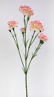 Nelkenzweig 62Cm Rosa-Creme Mit 6 BlüTen Ft Kunstblumen KüNstliche Nelken Trossn